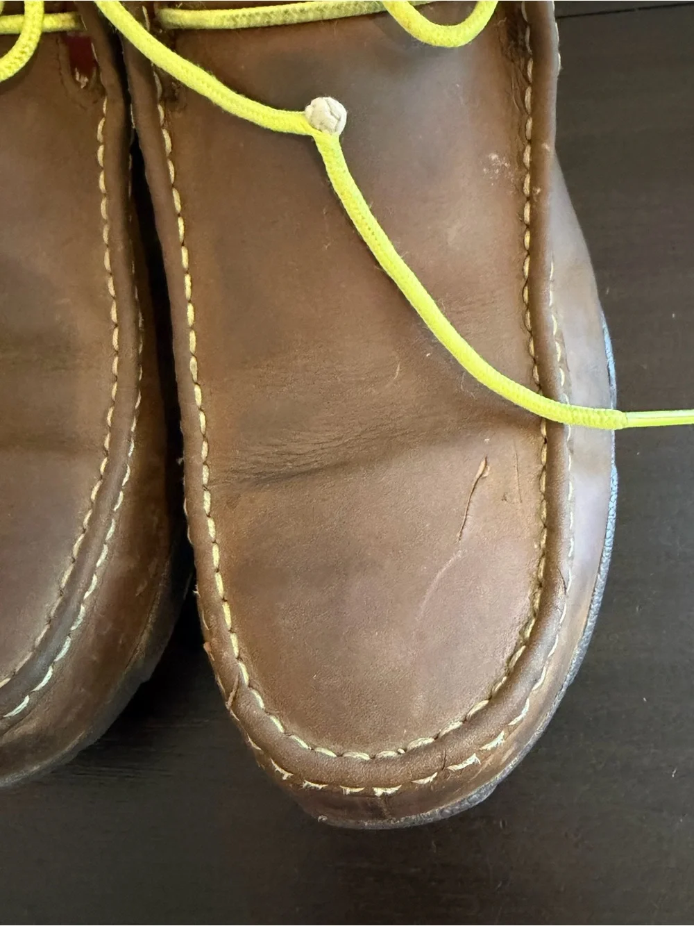 Twisted X Work Chukka Steel Toe Driving Mocks W/ Distressed Saddle Leather